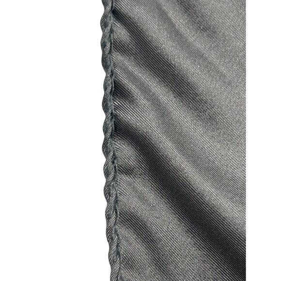 Quiet Luxury Italian Silk Scarf Gray 20โ Square Minimalist Classic Made in Italy - Picture 4 of 4